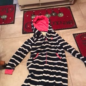 Abercrombie onesie size m very warm navy white and pink